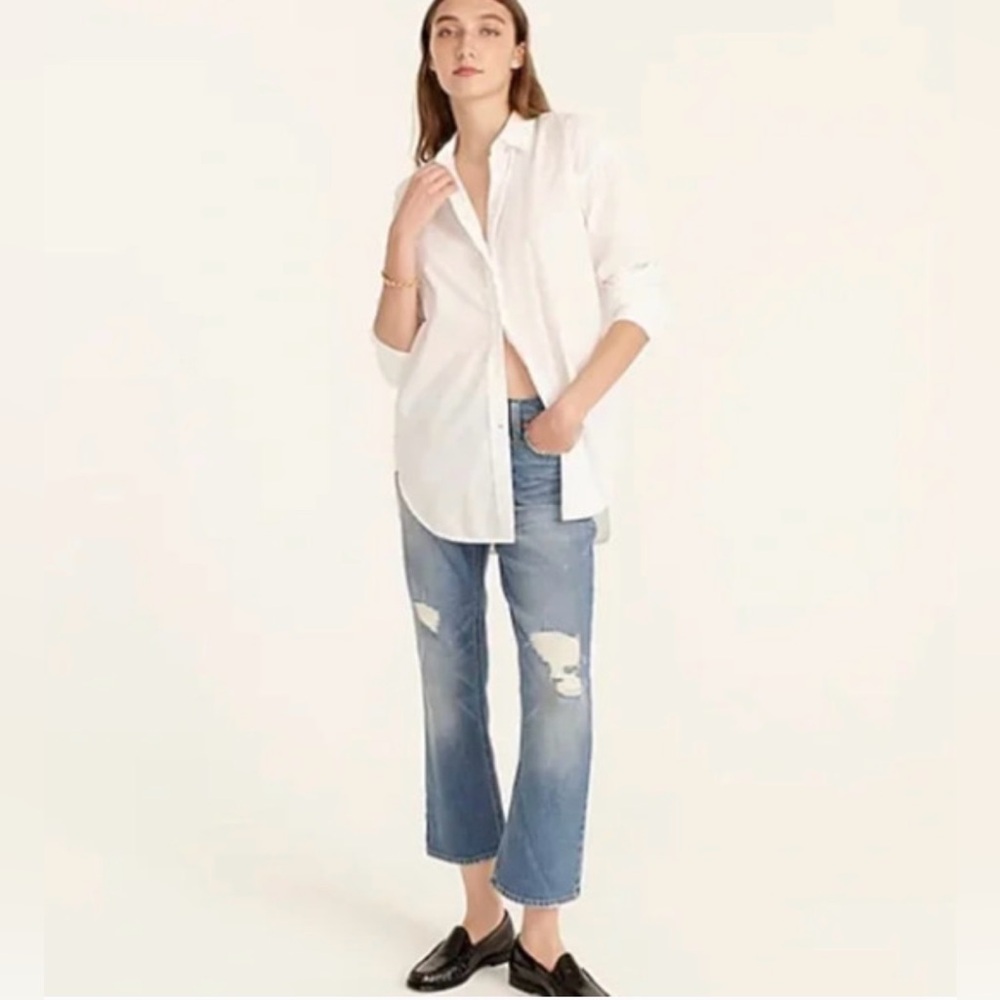 JCrew 9" demi-boot crop jean in Christy wash